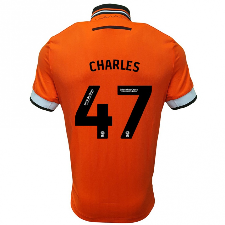 Kids Football Pierce Charles #47 Orange White Away Jersey 2024/25 T-Shirt Uk