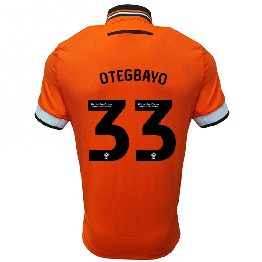 Kids Football Gabriel Otegbayo #33 Orange White Away Jersey 2024/25 T-Shirt Uk