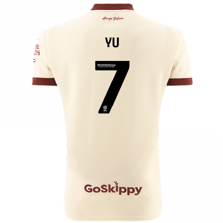 Kids Football Yu Hirakawa #7 Cream White Away Jersey 2024/25 T-Shirt Uk