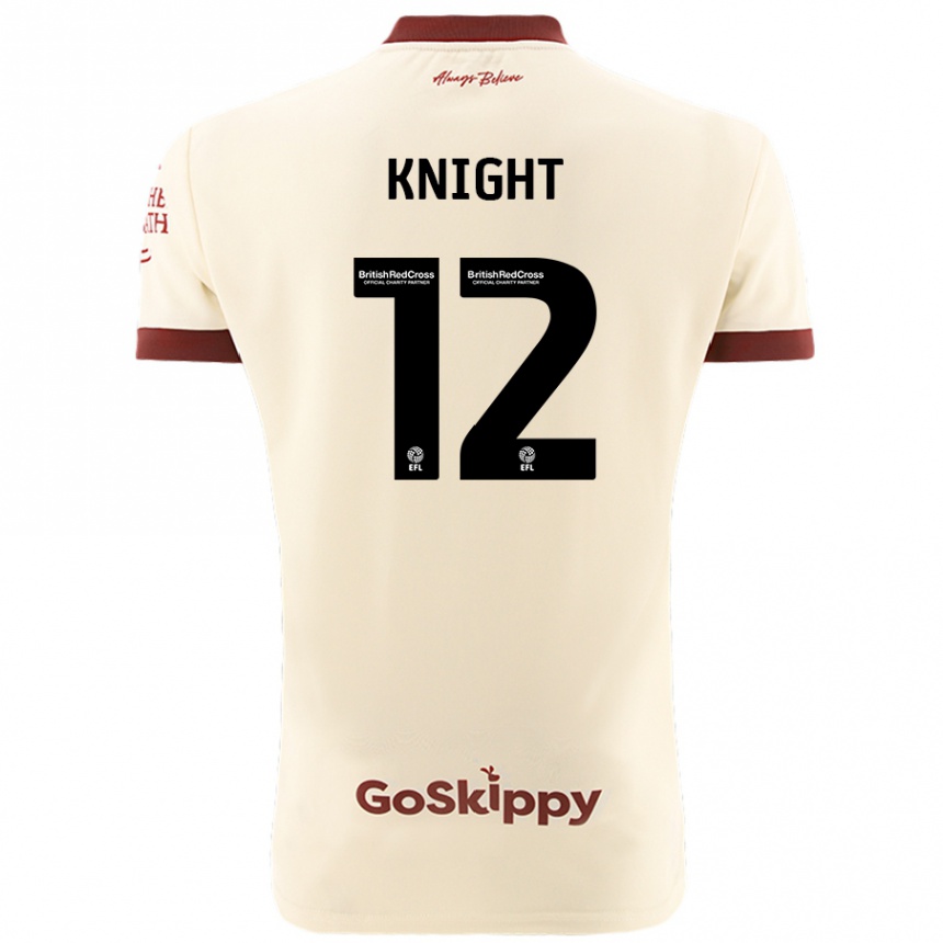 Kids Football Jason Knight #12 Cream White Away Jersey 2024/25 T-Shirt Uk