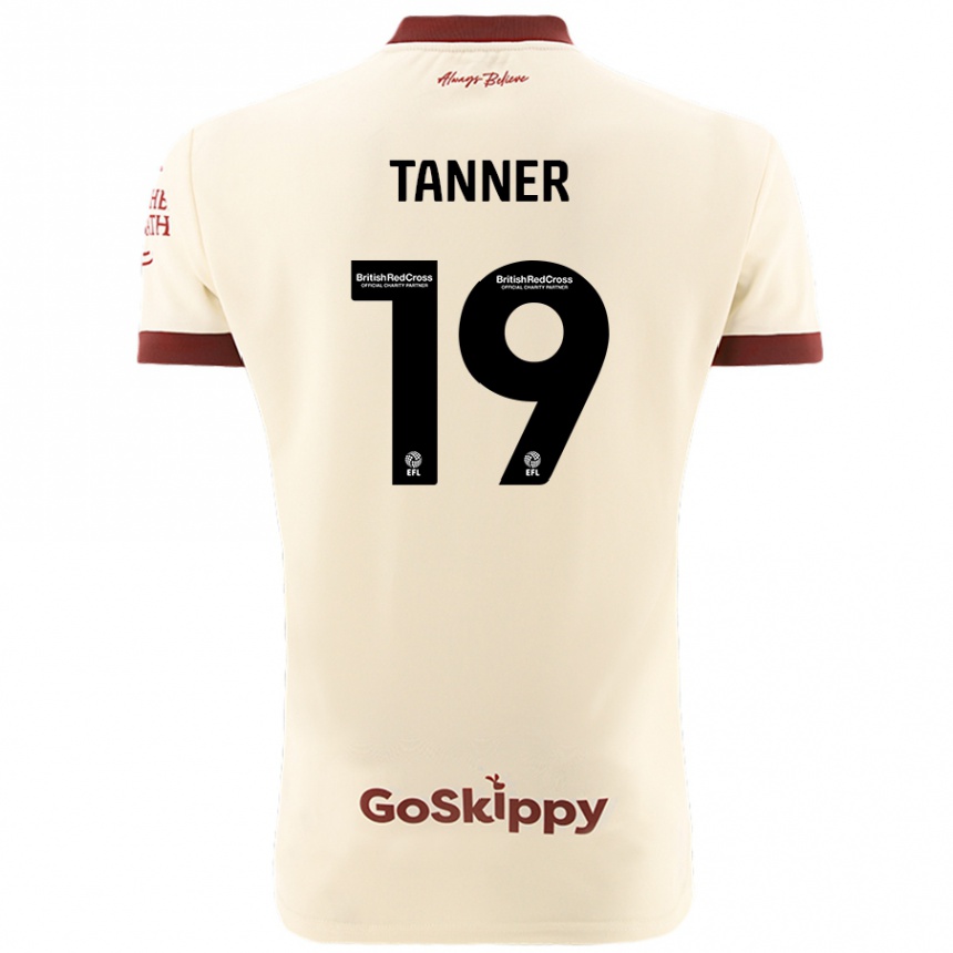 Kids Football George Tanner #19 Cream White Away Jersey 2024/25 T-Shirt Uk