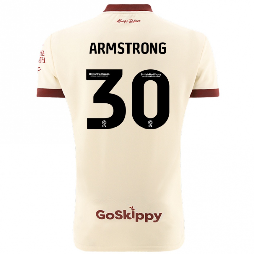 Kids Football Sinclair Armstrong #30 Cream White Away Jersey 2024/25 T-Shirt Uk