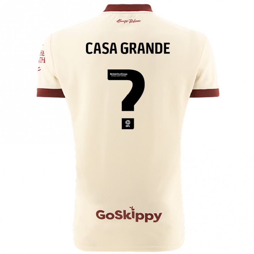 Kids Football Josey Casa-Grande #0 Cream White Away Jersey 2024/25 T-Shirt Uk