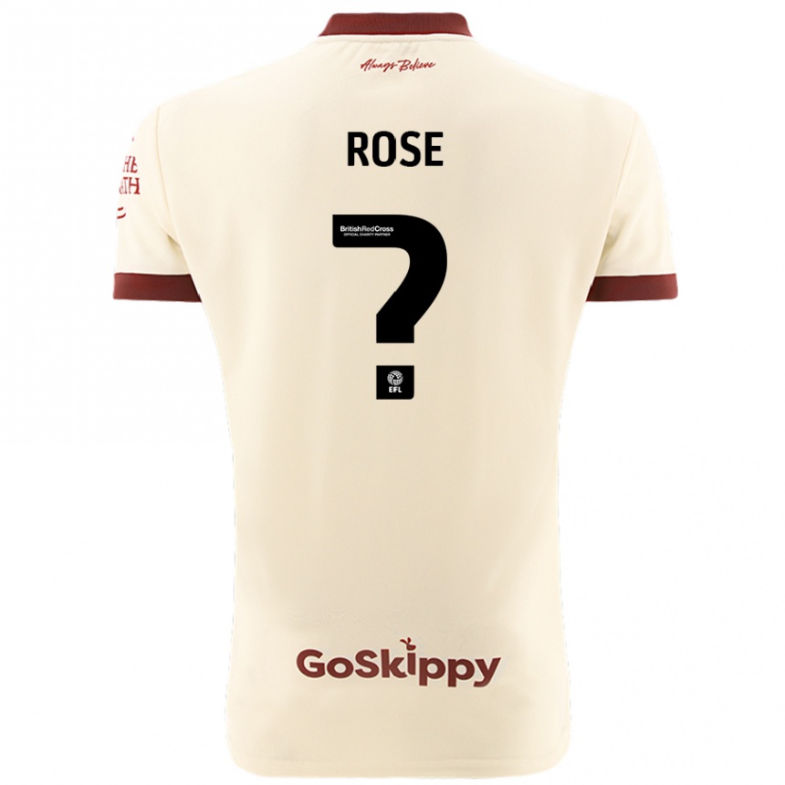 Kids Football Marley Rose #0 Cream White Away Jersey 2024/25 T-Shirt Uk