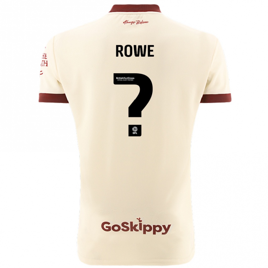 Kids Football Romani Rowe #0 Cream White Away Jersey 2024/25 T-Shirt Uk