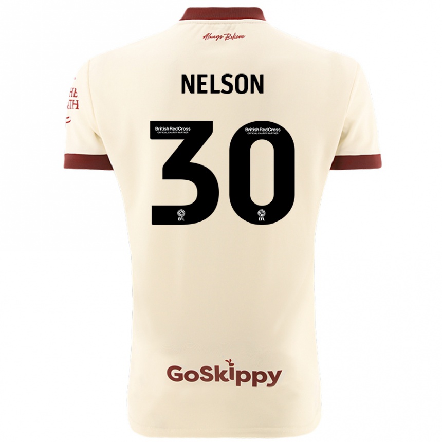 Kids Football Raekwon Nelson #30 Cream White Away Jersey 2024/25 T-Shirt Uk