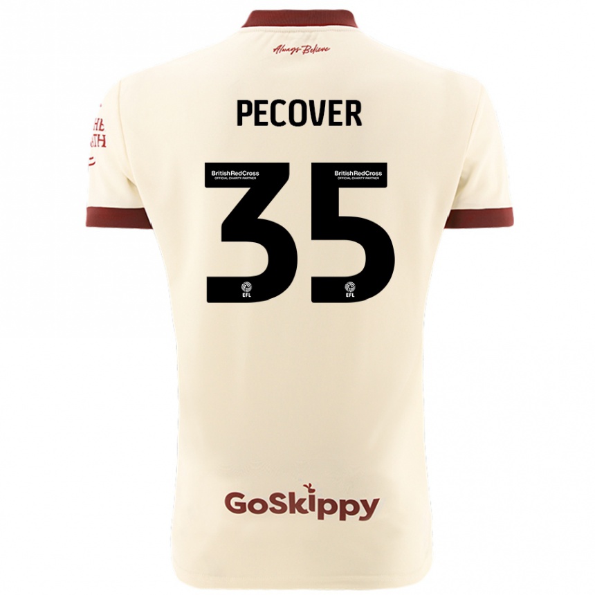 Kids Football Leo Pecover #35 Cream White Away Jersey 2024/25 T-Shirt Uk