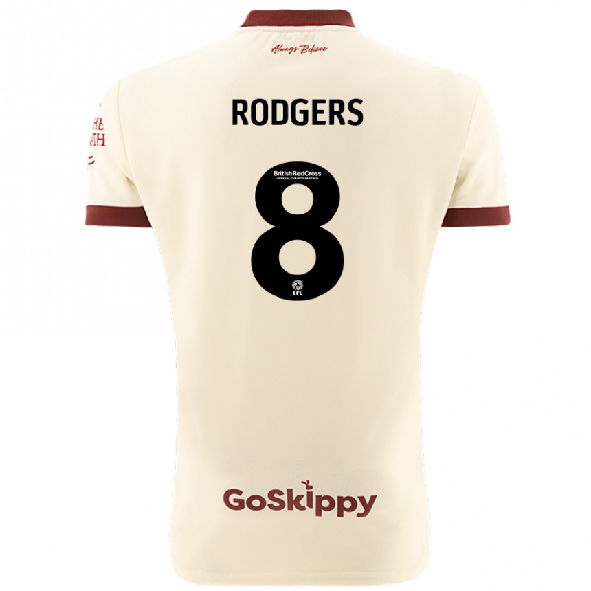 Kids Football Amy Rodgers #8 Cream White Away Jersey 2024/25 T-Shirt Uk