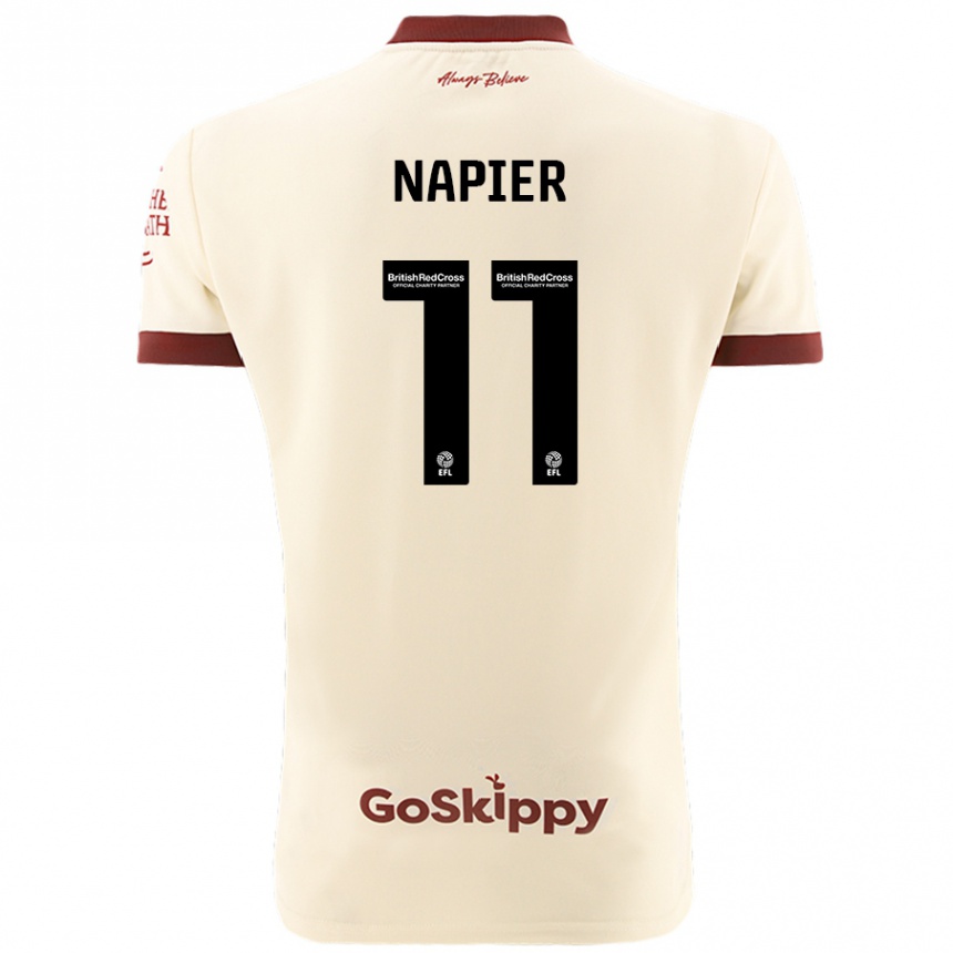 Kids Football Jamie-Lee Napier #11 Cream White Away Jersey 2024/25 T-Shirt Uk