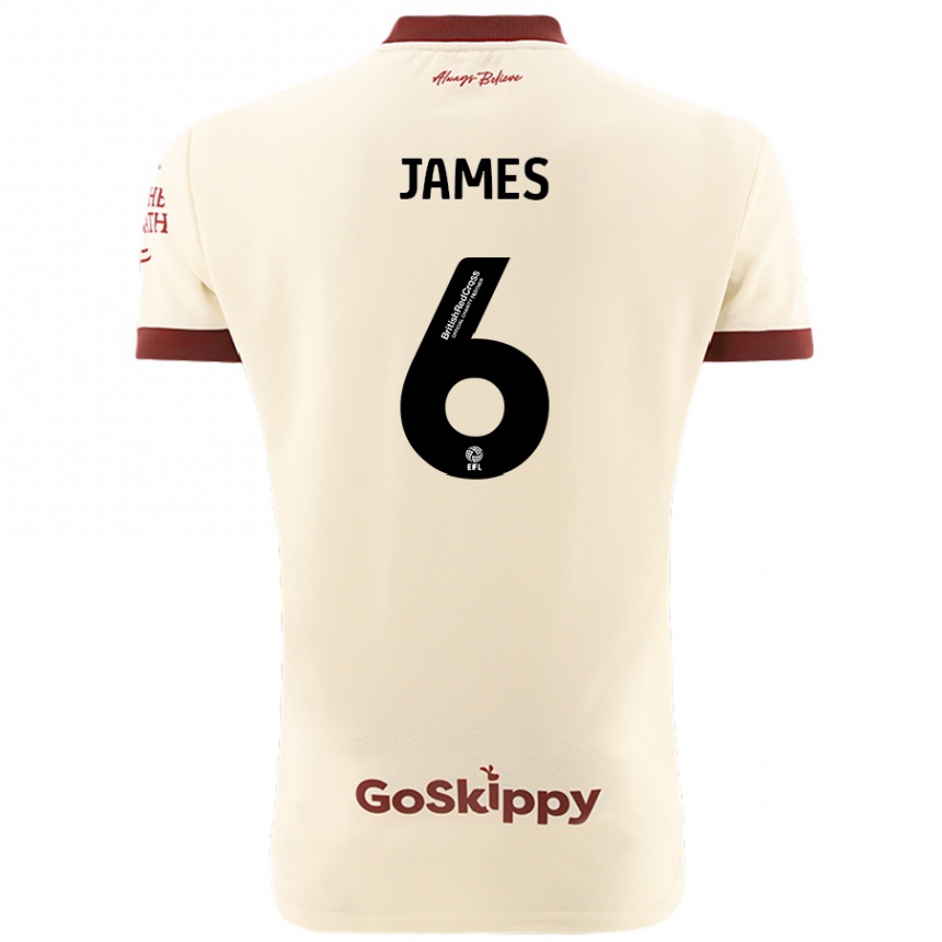 Kids Football Matty James #6 Cream White Away Jersey 2024/25 T-Shirt Uk