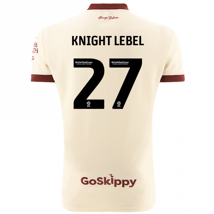 Kids Football Jamie Knight-Lebel #27 Cream White Away Jersey 2024/25 T-Shirt Uk