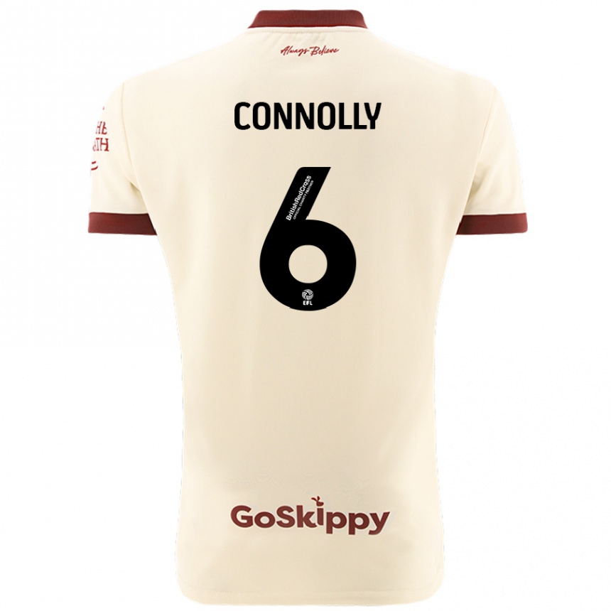 Kids Football Megan Connolly #6 Cream White Away Jersey 2024/25 T-Shirt Uk