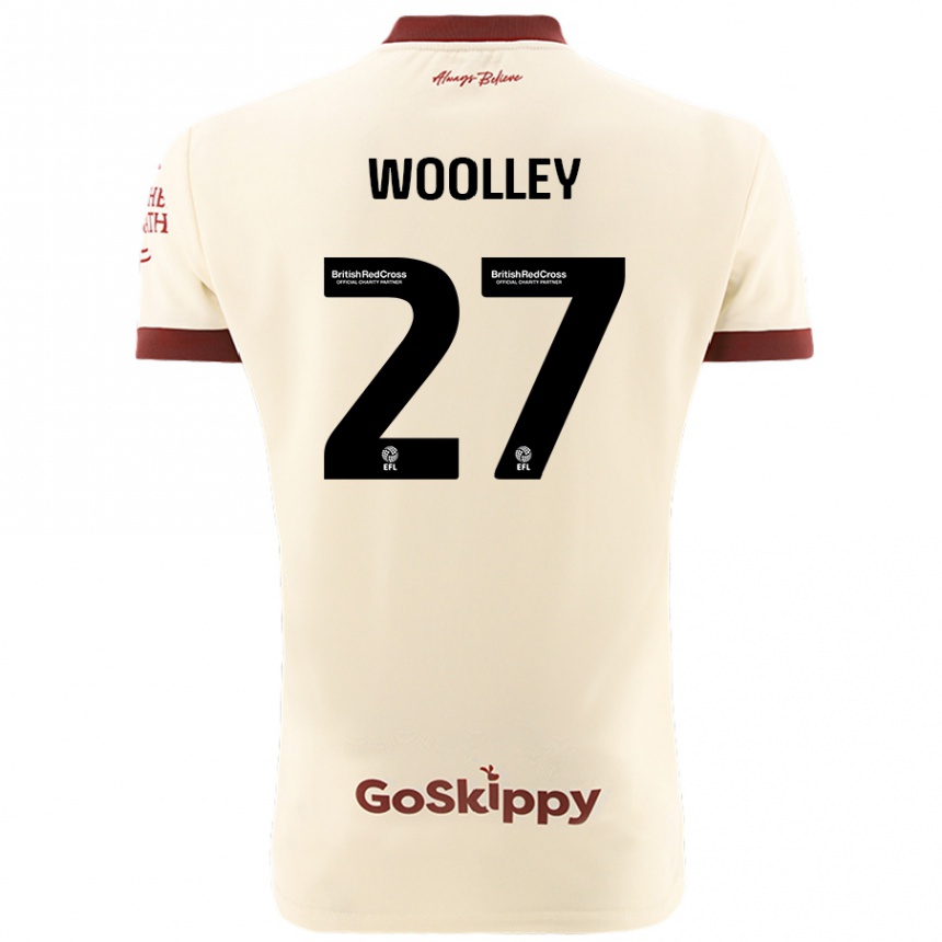 Kids Football Jesse Woolley #27 Cream White Away Jersey 2024/25 T-Shirt Uk