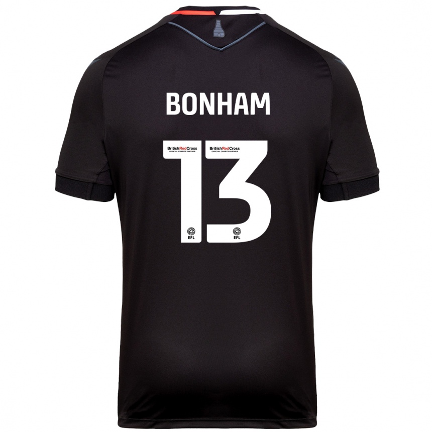 Kids Football Jack Bonham #13 Black Away Jersey 2024/25 T-Shirt Uk