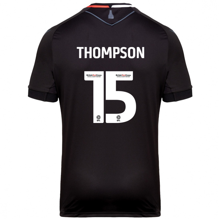 Kids Football Jordan Thompson #15 Black Away Jersey 2024/25 T-Shirt Uk