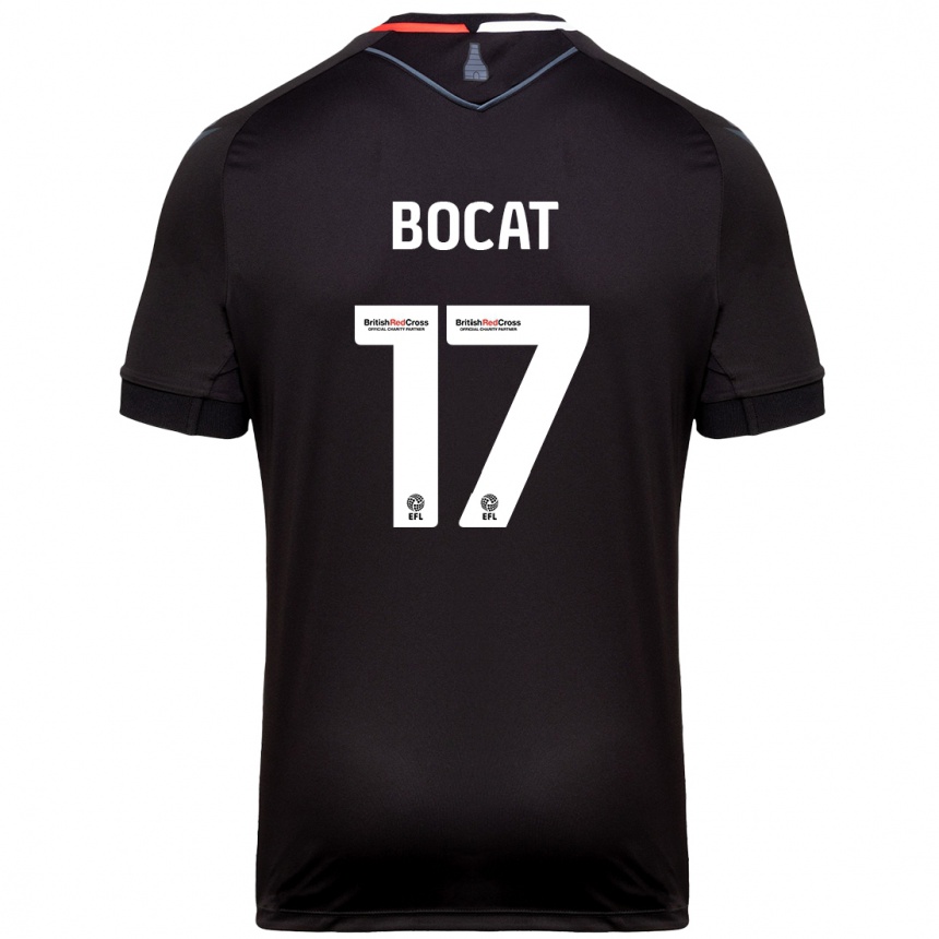 Kids Football Eric-Junior Bocat #17 Black Away Jersey 2024/25 T-Shirt Uk