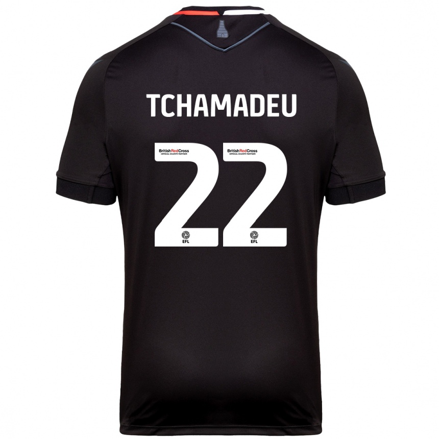 Kids Football Junior Tchamadeu #22 Black Away Jersey 2024/25 T-Shirt Uk