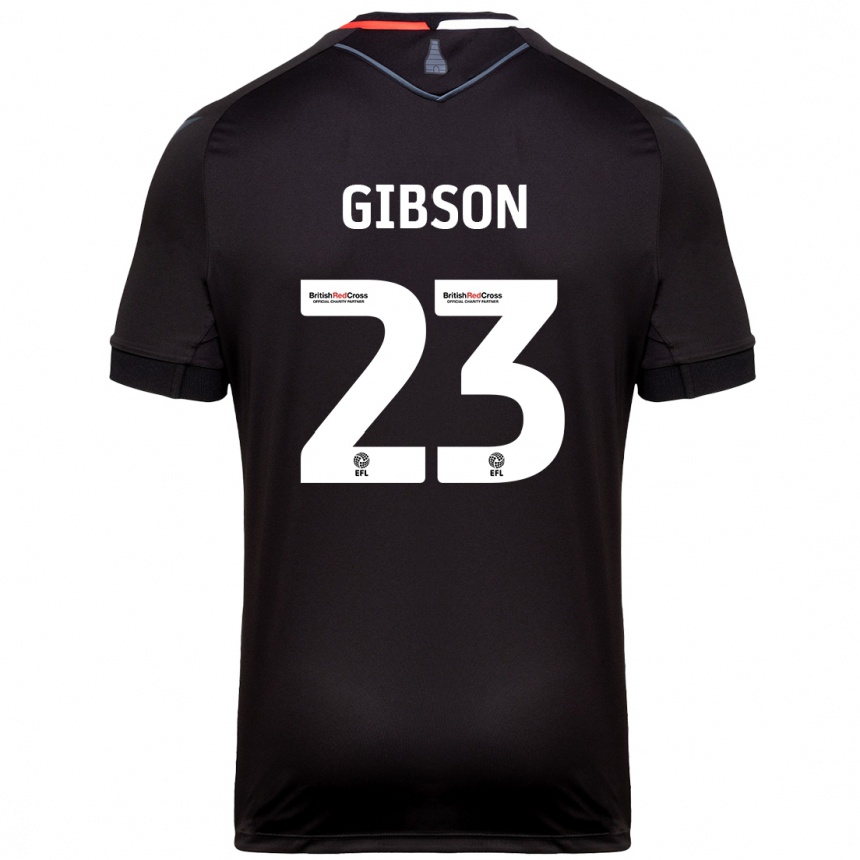 Kids Football Ben Gibson #23 Black Away Jersey 2024/25 T-Shirt Uk