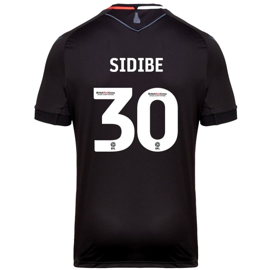 Kids Football Souleymane Sidibe #30 Black Away Jersey 2024/25 T-Shirt Uk