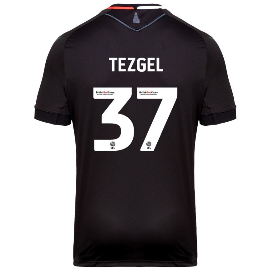 Kids Football Emre Tezgel #37 Black Away Jersey 2024/25 T-Shirt Uk