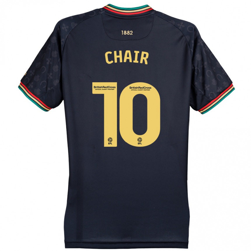 Kids Football Ilias Chair #10 Dark Navy Blue Away Jersey 2024/25 T-Shirt Uk