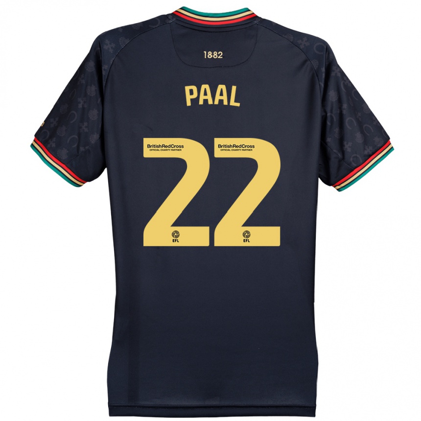 Kids Football Kenneth Paal #22 Dark Navy Blue Away Jersey 2024/25 T-Shirt Uk