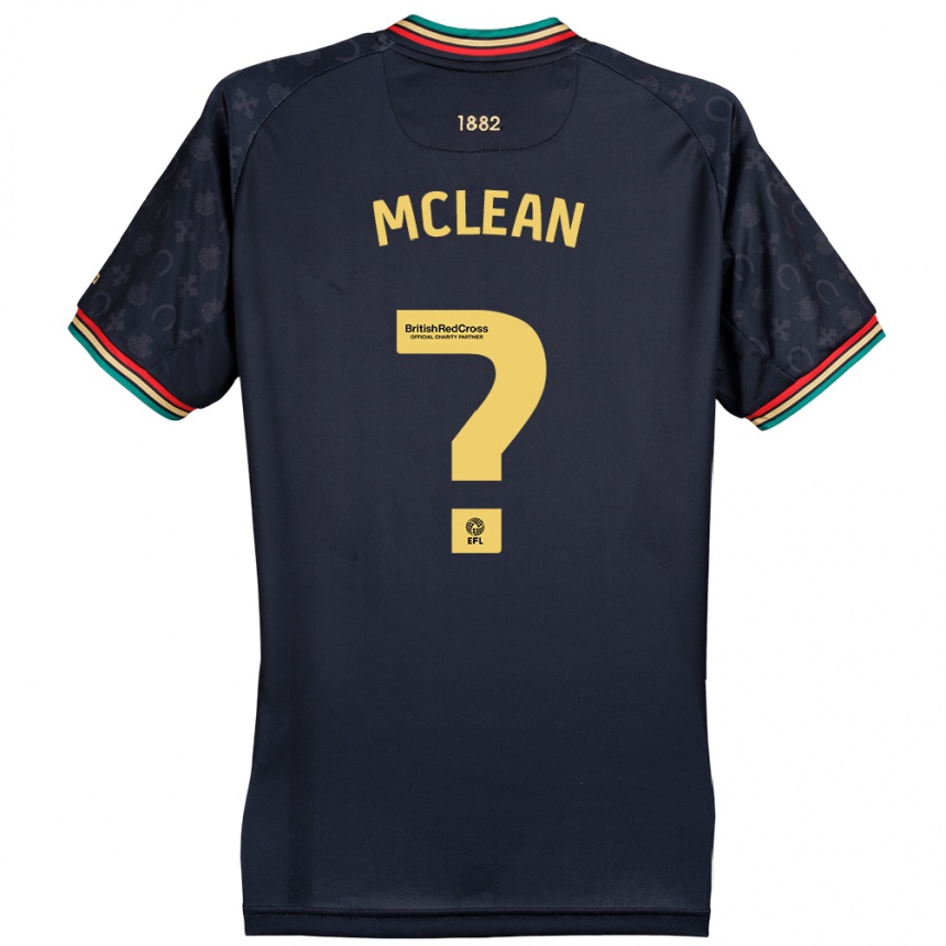 Kids Football Mason Mclean #0 Dark Navy Blue Away Jersey 2024/25 T-Shirt Uk