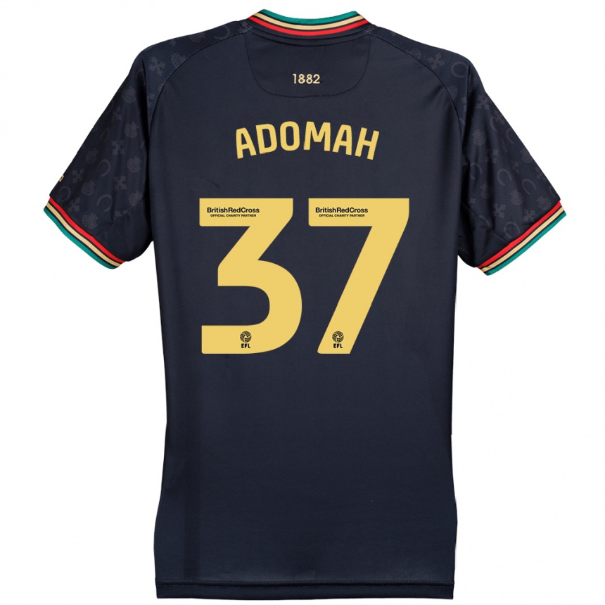 Kids Football Albert Adomah #37 Dark Navy Blue Away Jersey 2024/25 T-Shirt Uk