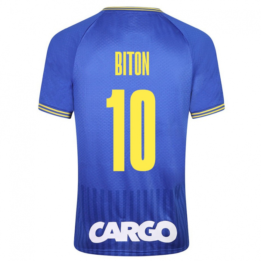 Kids Football Dan Biton #10 White Away Jersey 2024/25 T-Shirt Uk