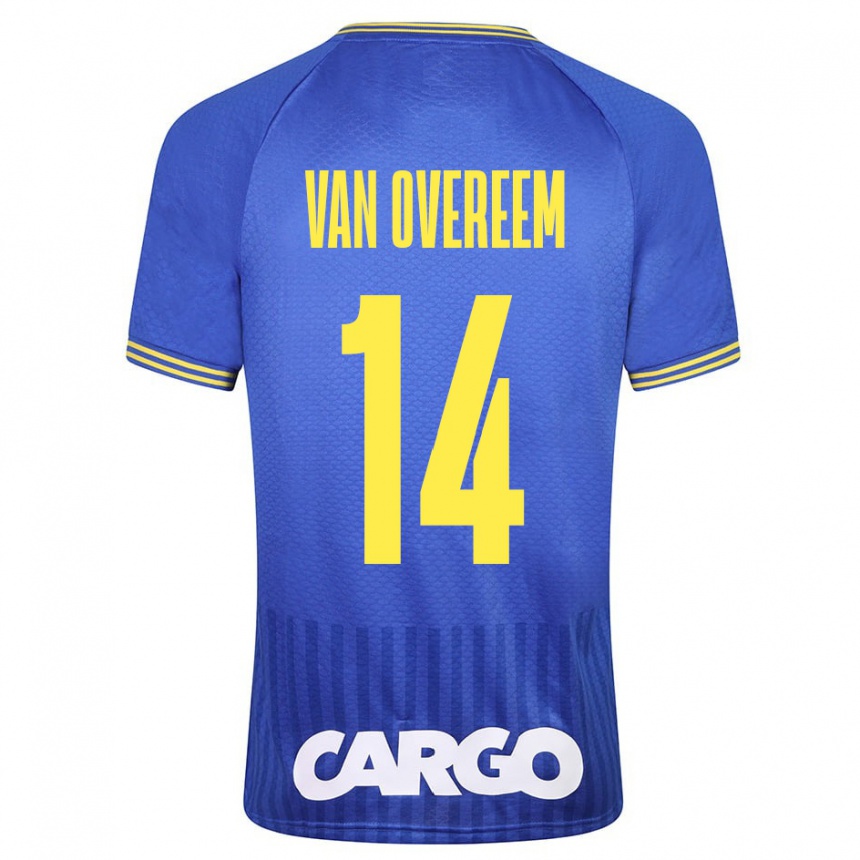 Kids Football Joris Van Overeem #14 White Away Jersey 2024/25 T-Shirt Uk