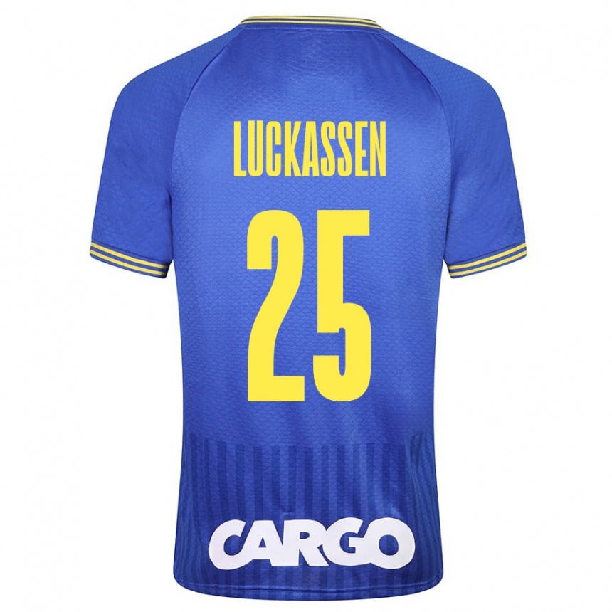 Kids Football Derrick Luckassen #25 White Away Jersey 2024/25 T-Shirt Uk