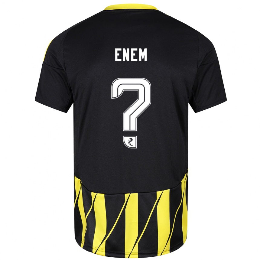 Kids Football Victor Enem #0 Black Yellow Away Jersey 2024/25 T-Shirt Uk