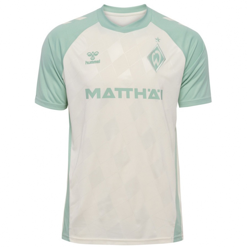 Kids Football Boran-Firat Coskun #9 Off-White Light Green Away Jersey 2024/25 T-Shirt Uk