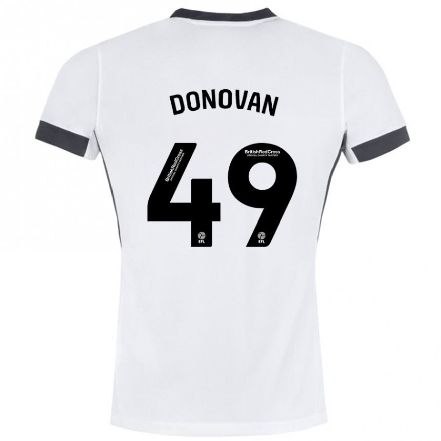 Kids Football Romelle Donovan #49 White Black Away Jersey 2024/25 T-Shirt Uk