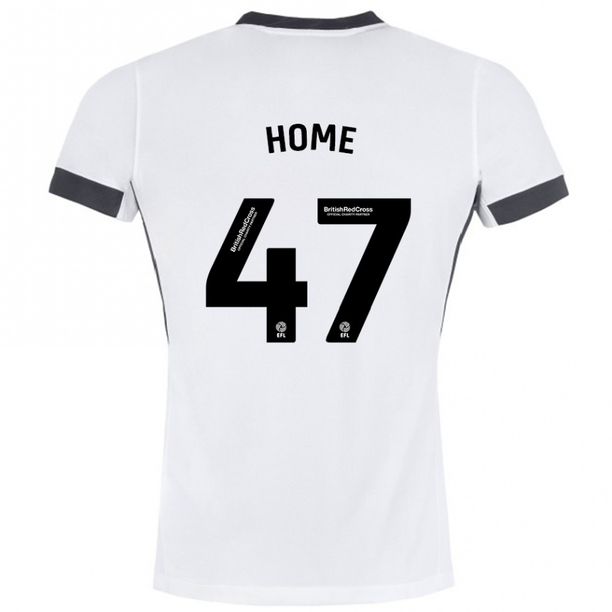 Kids Football Josh Home #47 White Black Away Jersey 2024/25 T-Shirt Uk