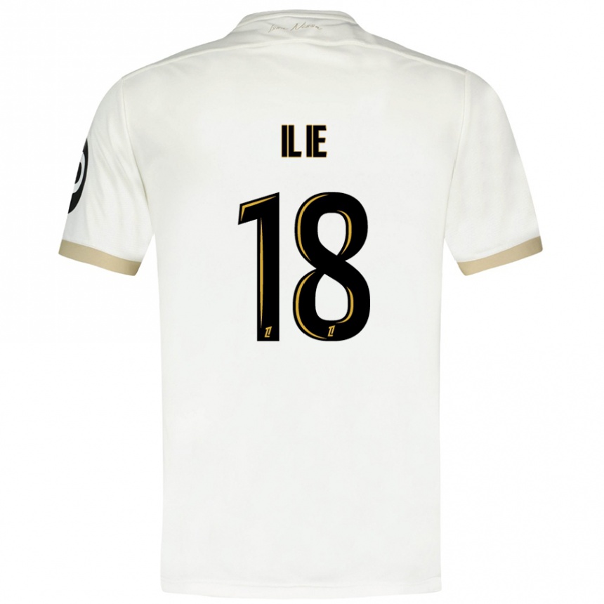 Kids Football Rareș Ilie #18 White Gold Away Jersey 2024/25 T-Shirt Uk