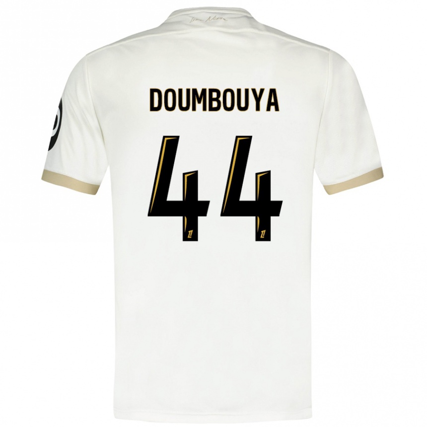 Kids Football Amidou Doumbouya #44 White Gold Away Jersey 2024/25 T-Shirt Uk