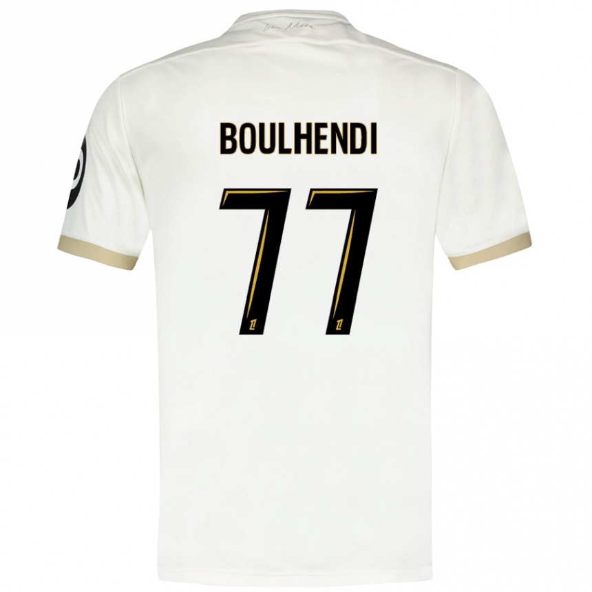 Kids Football Teddy Boulhendi #77 White Gold Away Jersey 2024/25 T-Shirt Uk