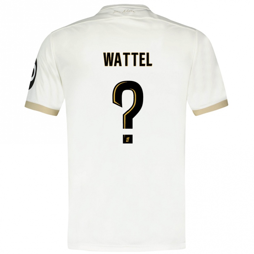 Kids Football Sami Wattel #0 White Gold Away Jersey 2024/25 T-Shirt Uk