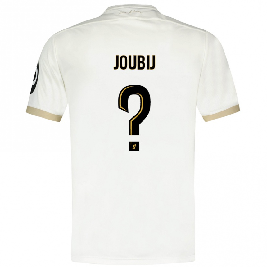 Kids Football Neil Joubij #0 White Gold Away Jersey 2024/25 T-Shirt Uk