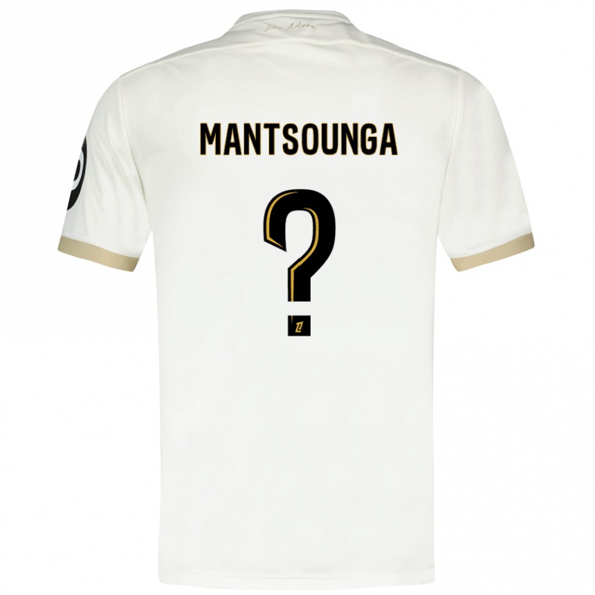 Kids Football Brad-Hamilton Mantsounga #0 White Gold Away Jersey 2024/25 T-Shirt Uk