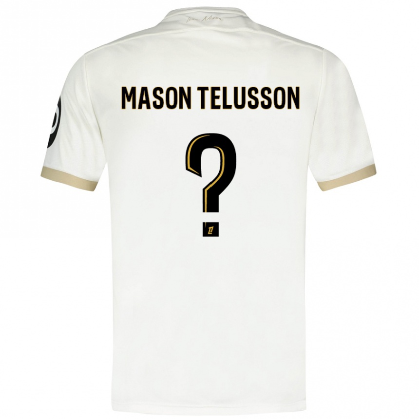 Kids Football Jah Mason Telusson #0 White Gold Away Jersey 2024/25 T-Shirt Uk