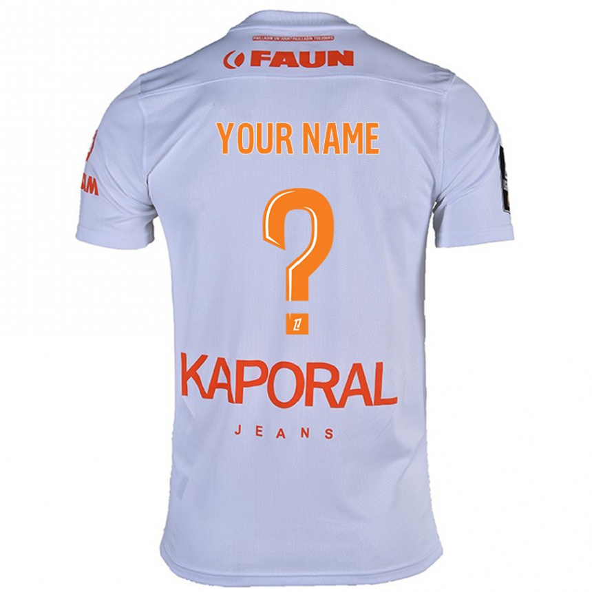 Kids Football Your Name #0 White Away Jersey 2024/25 T-Shirt Uk