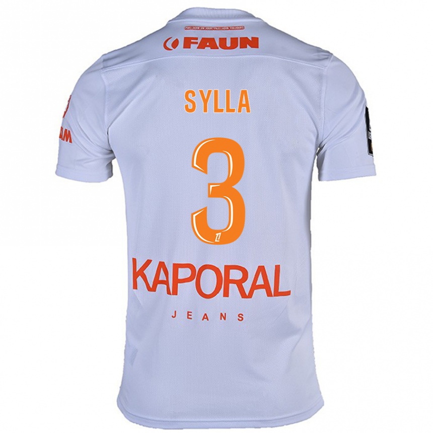 Kids Football Issiaga Sylla #3 White Away Jersey 2024/25 T-Shirt Uk