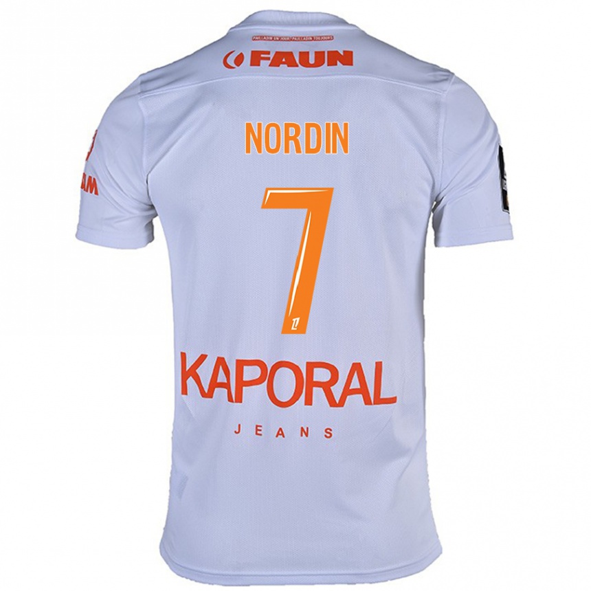 Kids Football Arnaud Nordin #7 White Away Jersey 2024/25 T-Shirt Uk