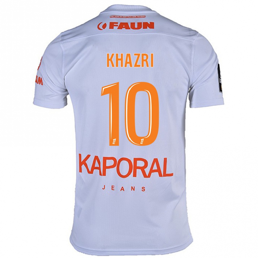 Kids Football Wahbi Khazri #10 White Away Jersey 2024/25 T-Shirt Uk