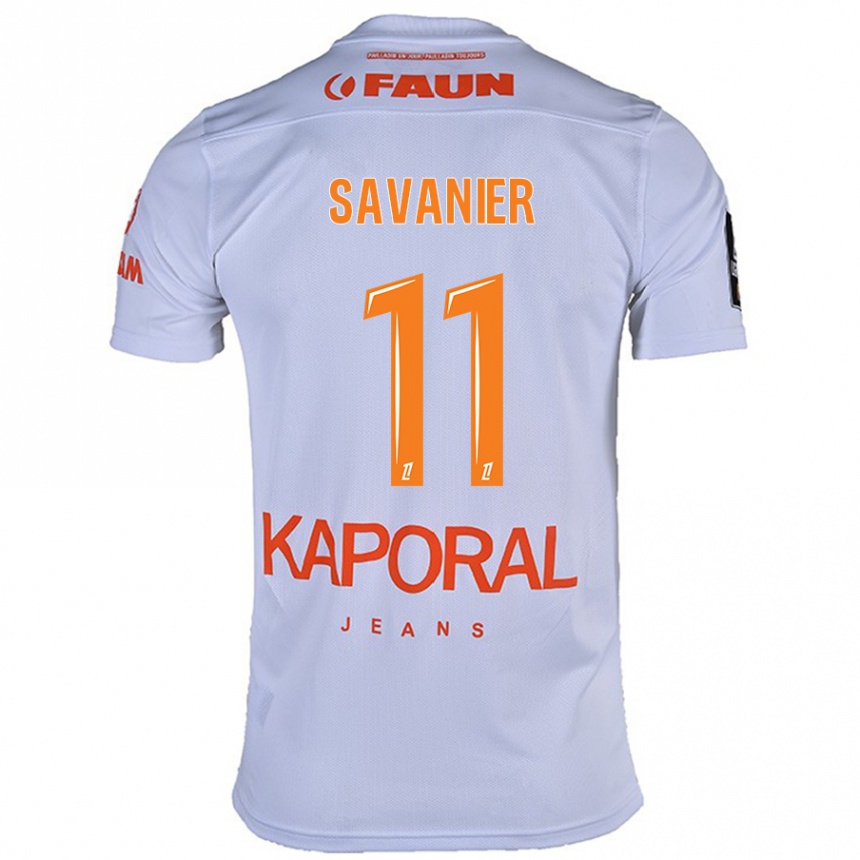 Kids Football Téji Savanier #11 White Away Jersey 2024/25 T-Shirt Uk