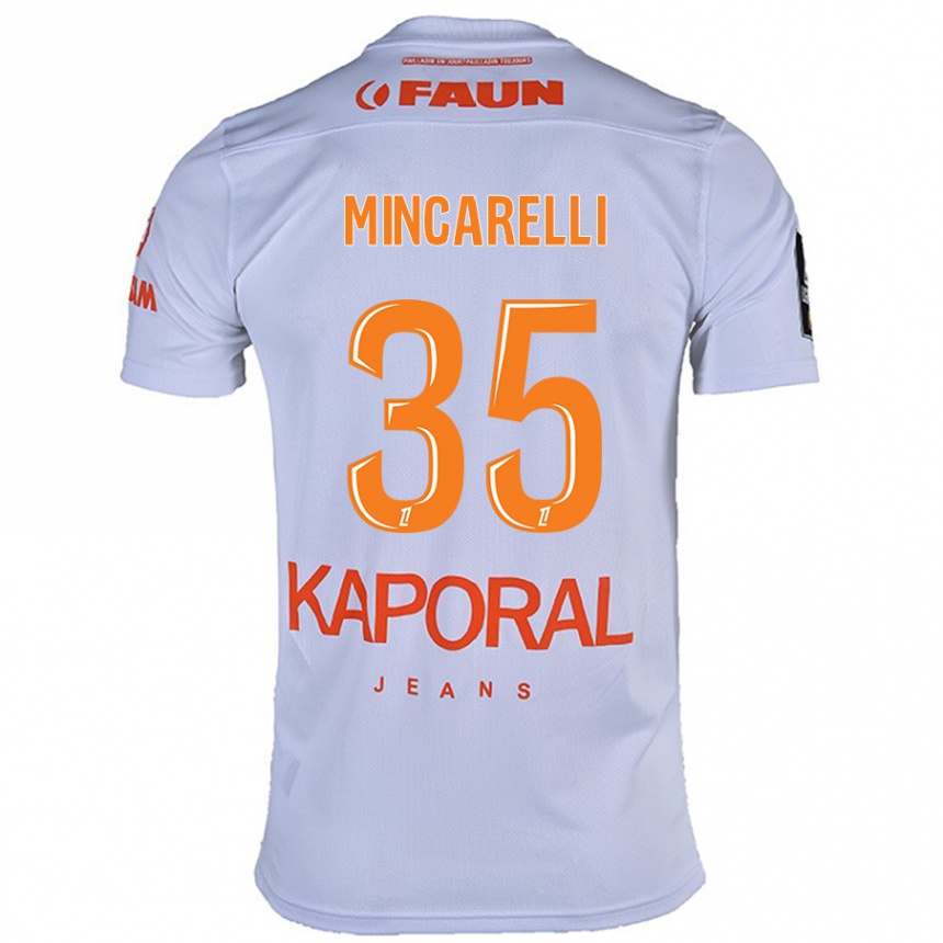 Kids Football Lucas Mincarelli #35 White Away Jersey 2024/25 T-Shirt Uk