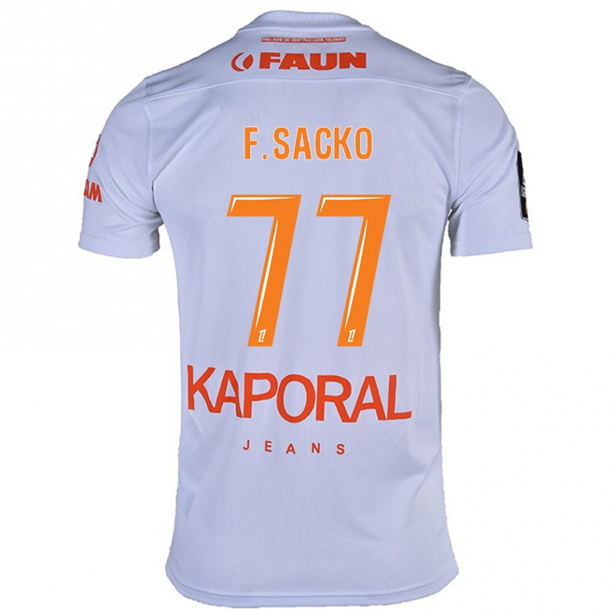 Kids Football Falaye Sacko #77 White Away Jersey 2024/25 T-Shirt Uk