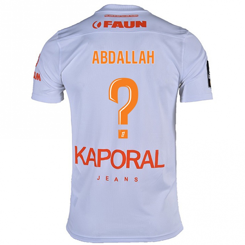 Kids Football Ikrame Abdallah #0 White Away Jersey 2024/25 T-Shirt Uk